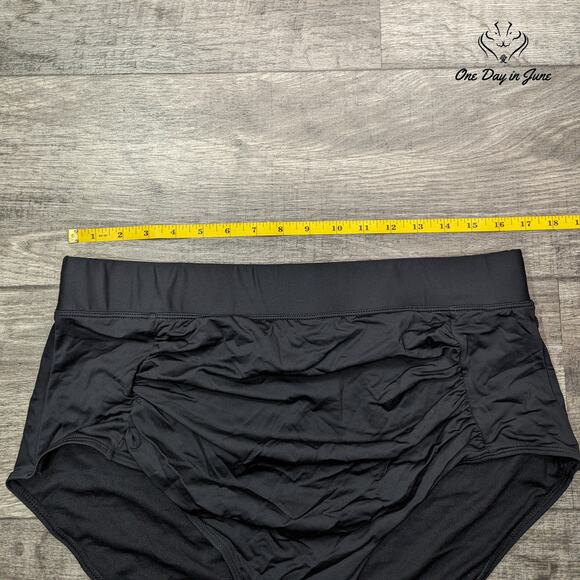 Pink Queen High Waist Ruched Bikini Bottoms Size XXL - Picture 2 of 3